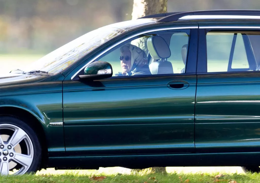 Queen Elizabeth II driving at Windsor Castle, UK - 01 Nov 2021