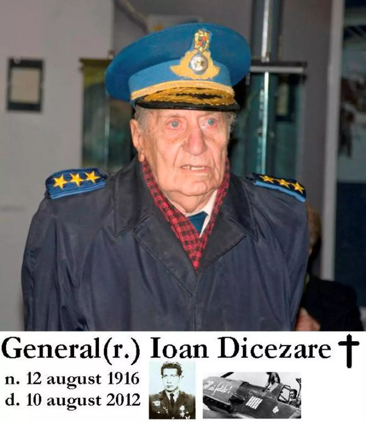 Doliu în aviaţia românească. A murit Generalul Ioan Dicezare, unul dintre ultimii piloţi de vânătoare români din al doilea Război Mondial