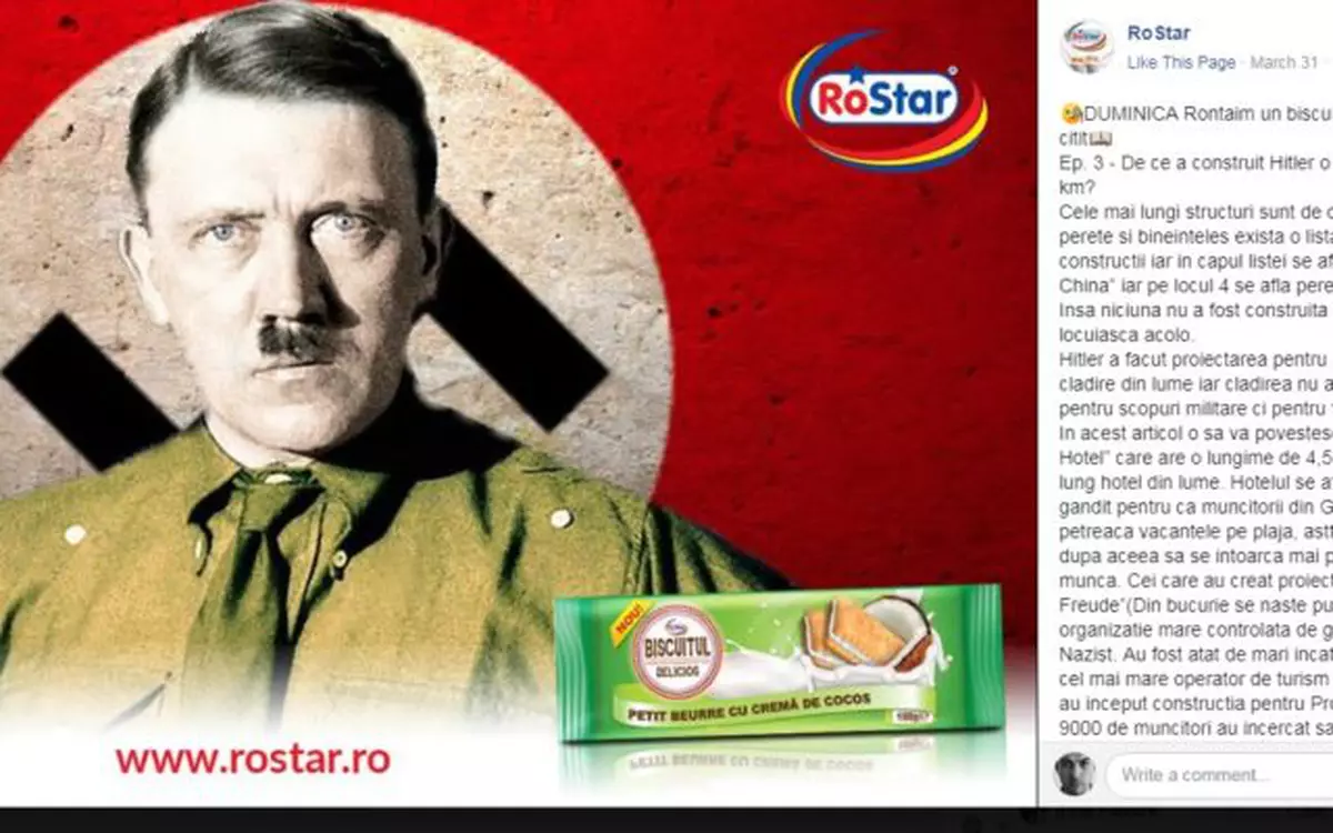 Imaginea lui Hitler și zvastica, într-o campanie controversată de promovare pentru biscuiți