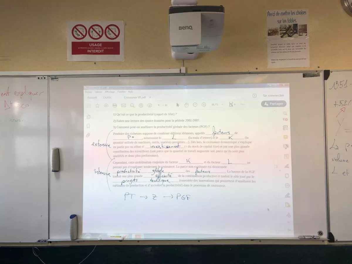 Reportaj într-o școală din Franța. Cum se descurcă elevii cu masca pe față și cum se folosește videoproiectorul în loc de ieșitul la tablă