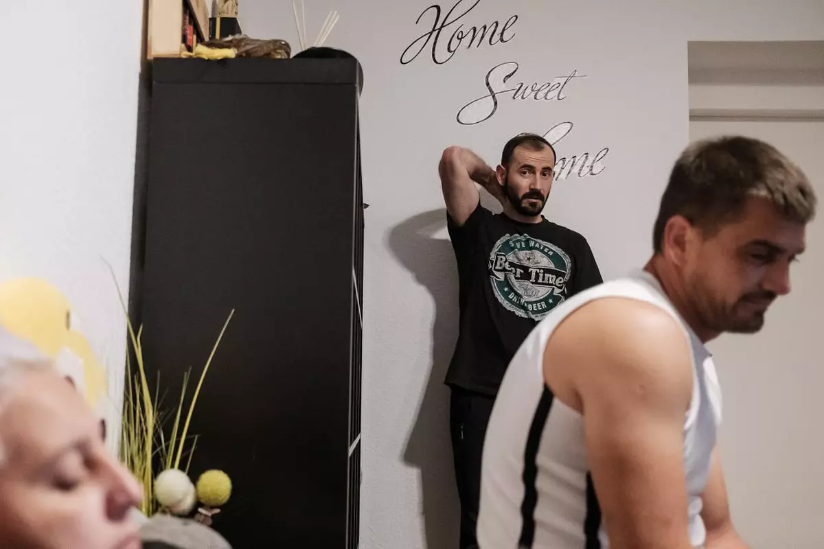 Marius Hanganu acasă la fratele lui, Florin, în Nürnberg
