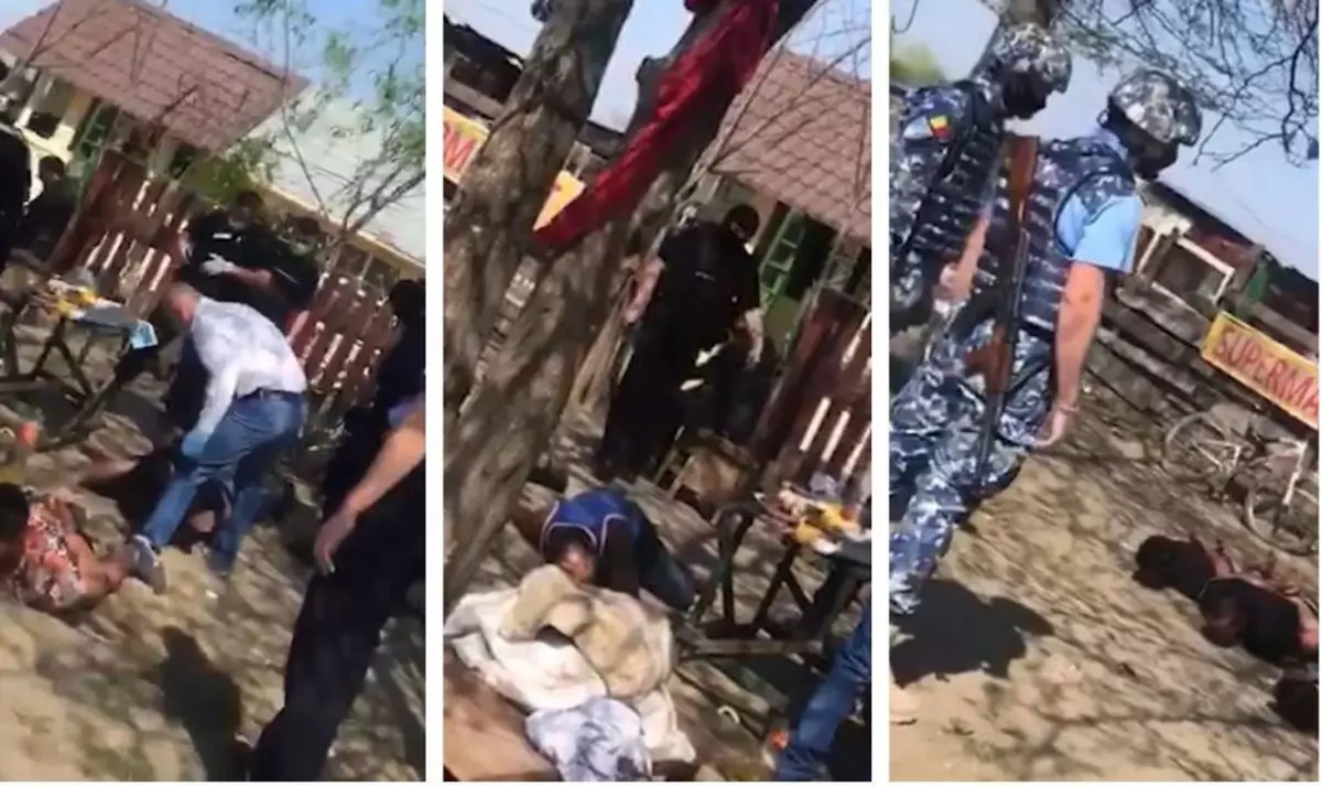 Poliția din Bolintin Vale, condusă în continuare de același polițist care a bătut un bărbat culcat pe jos și legat cu mâinile la spate