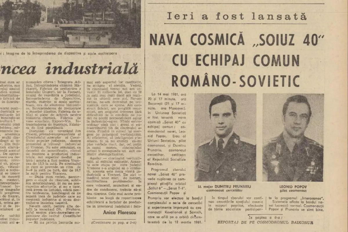 Primul român în spaţiul cosmic, Dumitru Prunariu, împlineşte 70 de ani. Ce scriau ziarele comuniste Scînteia și România Liberă în mai 1981