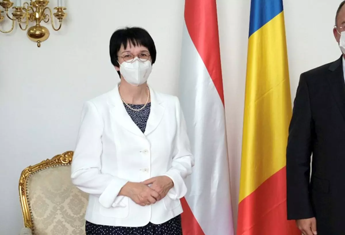 Adelheid Folie este de la 1 septembrie 2021, Sef de Misiune şi Ambasador al Republicii Austria în Români. Foto: MAE