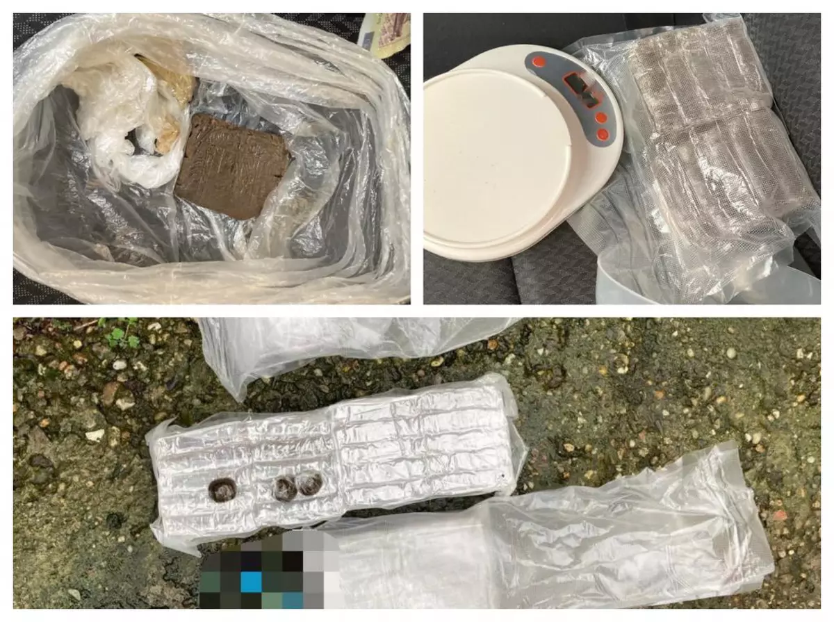 O femeie din Arad, prinsă în flagrant delict când vindea peste un kilogram de haşiş. Tatăl ei adusese drogurile din Spania