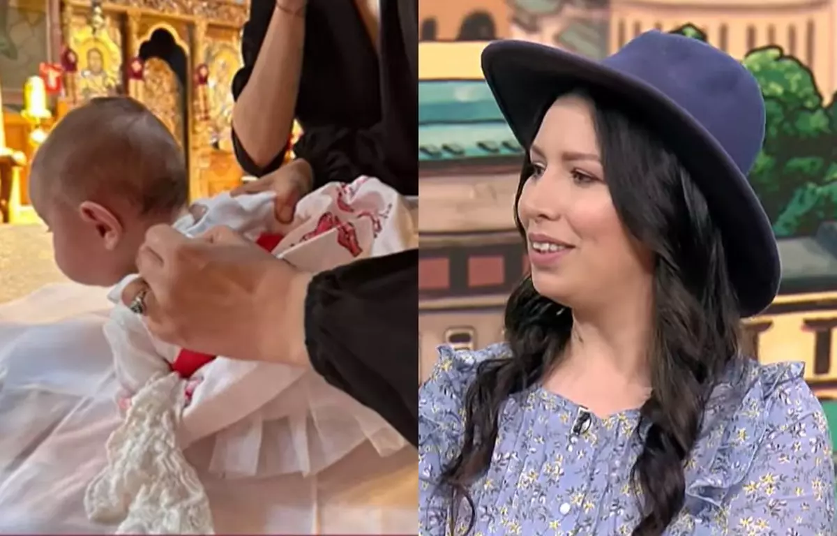 Cristina Bălan și-a botezat fetița, pe Nadeea Sofia: „Pare un copil tare înţelept. Primele imagini de la eveniment