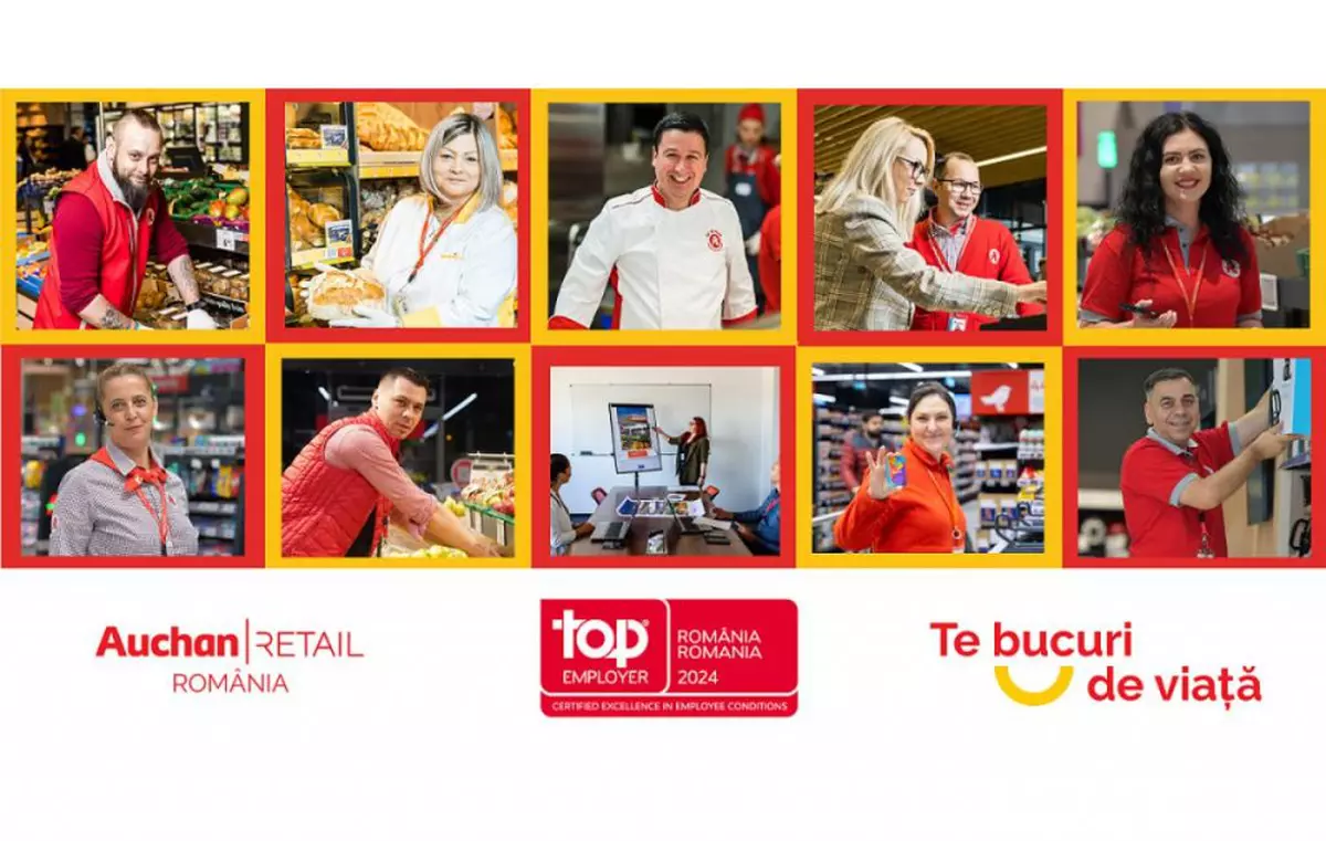 Auchan România își reconfirmă titlul de „Angajator de top și în 2024