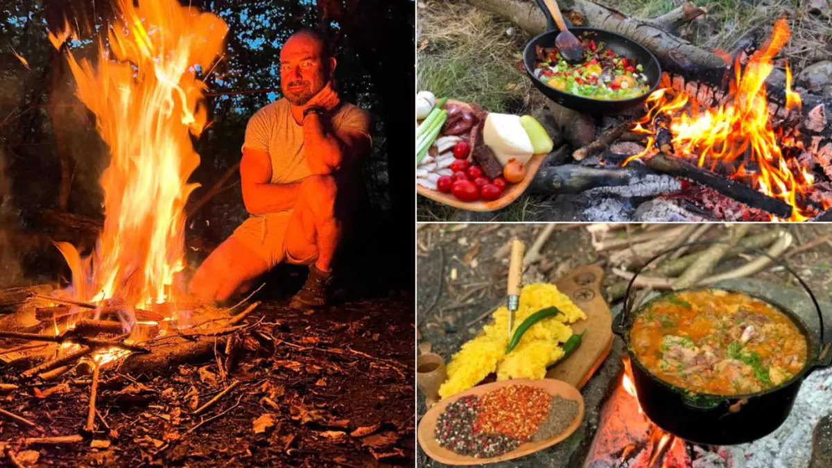 Omul de afaceri care și-a făcut bucătărie în mijlocul pădurii: „Pe mine mă strâng pereții. Rețeta dezvăluită pentru Libertatea: aripioare de porc la ceaun