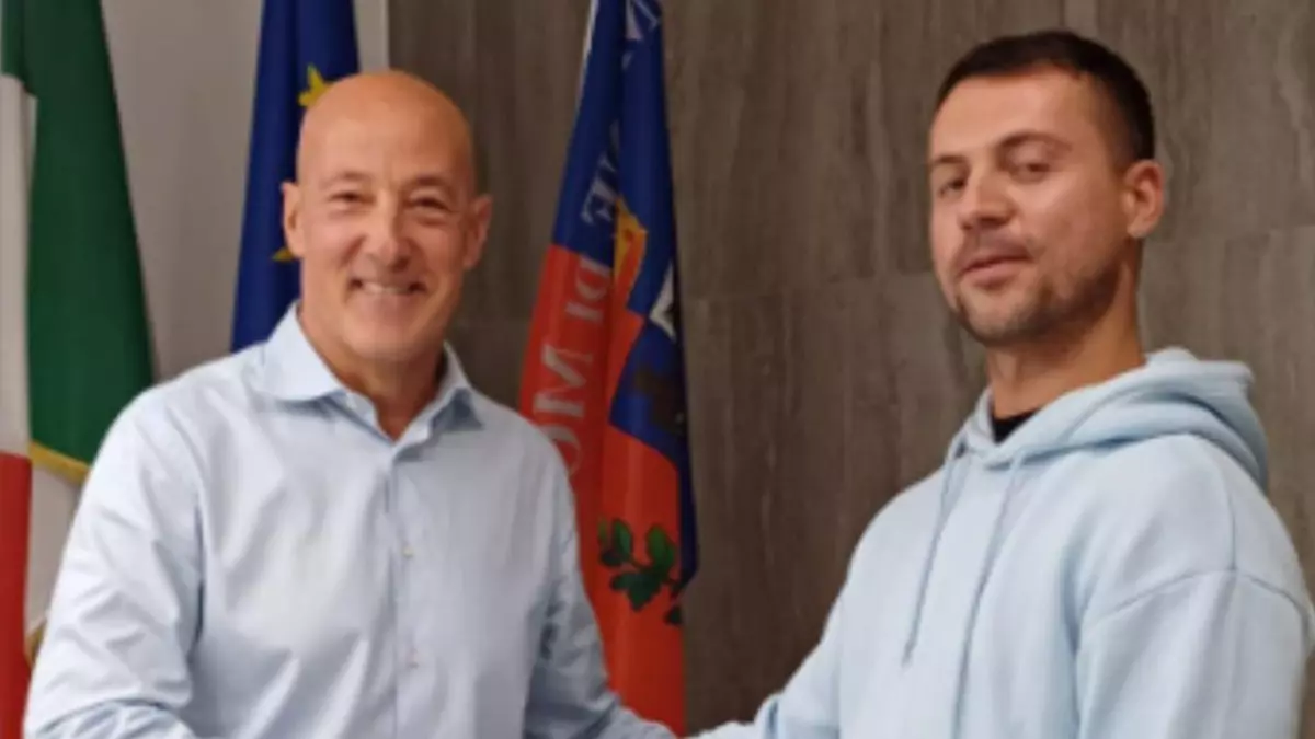 Primarul Gianluigi Ubiali și Cătalin Costici