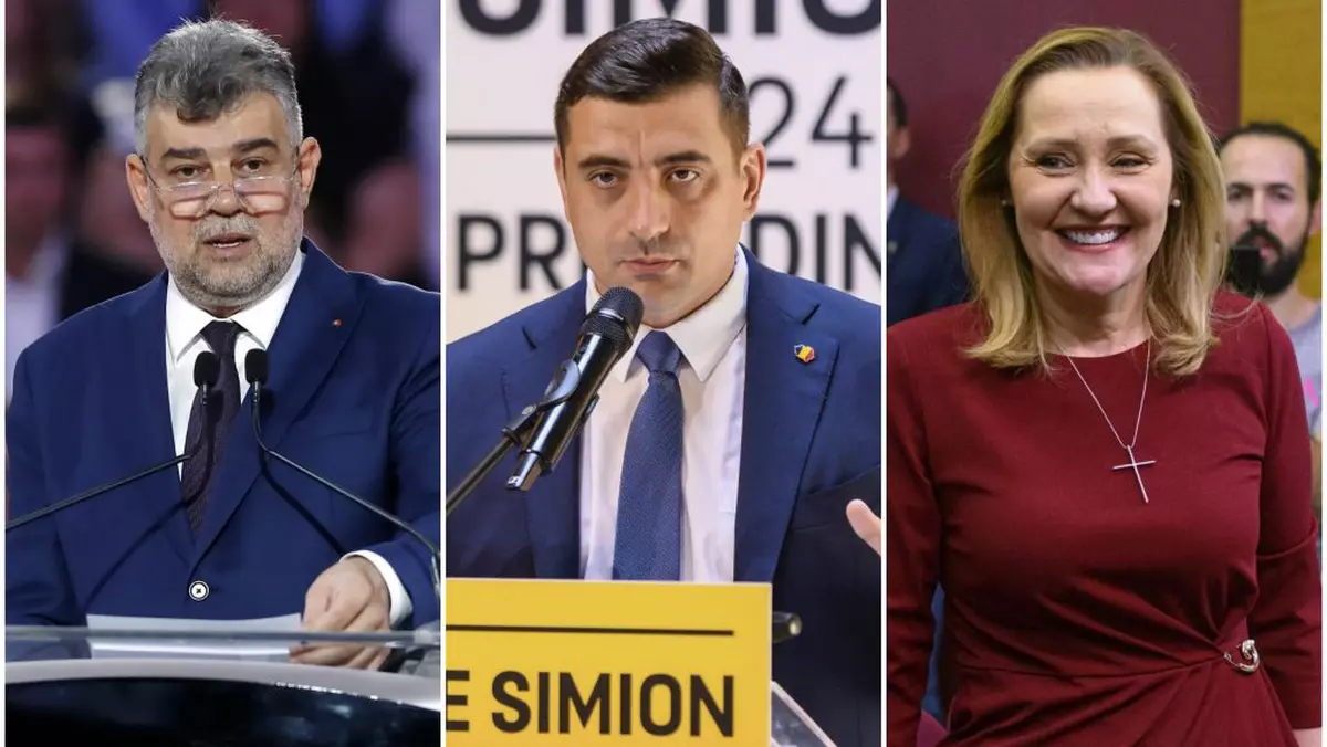Marcel Ciolacu, George Simion și Elena Lasconi
