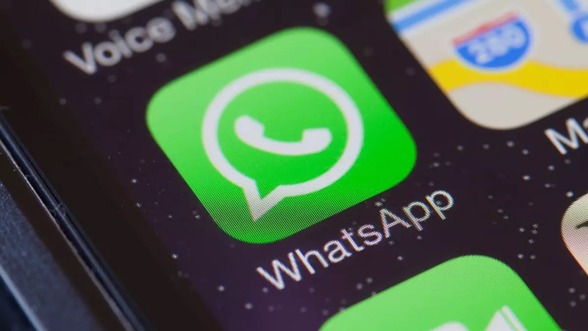 Pictograma aplicației WhatsApp pe un telefon mobil.