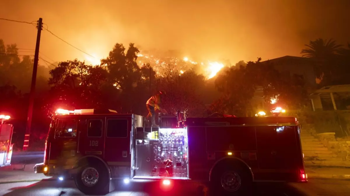 incendiu los angeles california