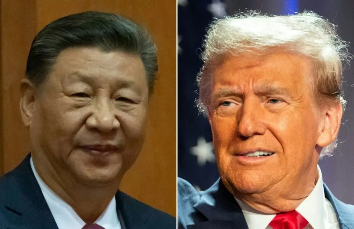 Xi Jinping (stânga) și Donald Trump (dreapta)