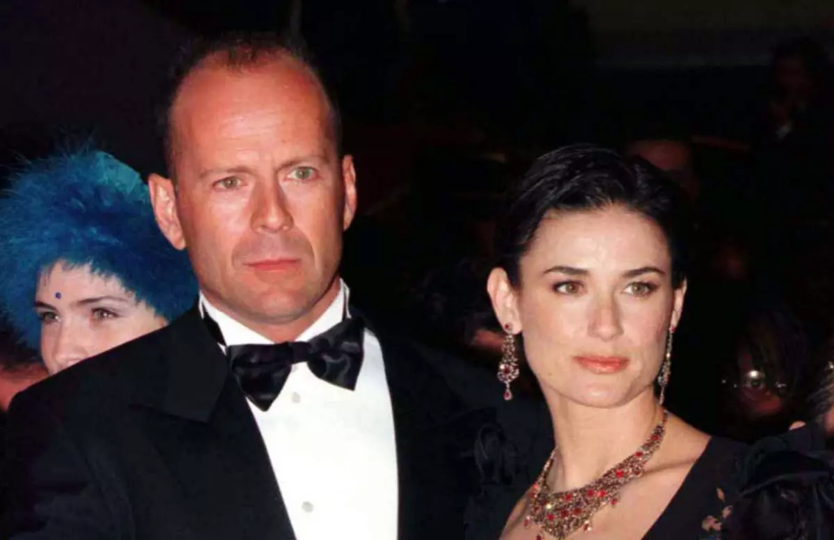 Bruce Willis și Demi Moore în tinerețe