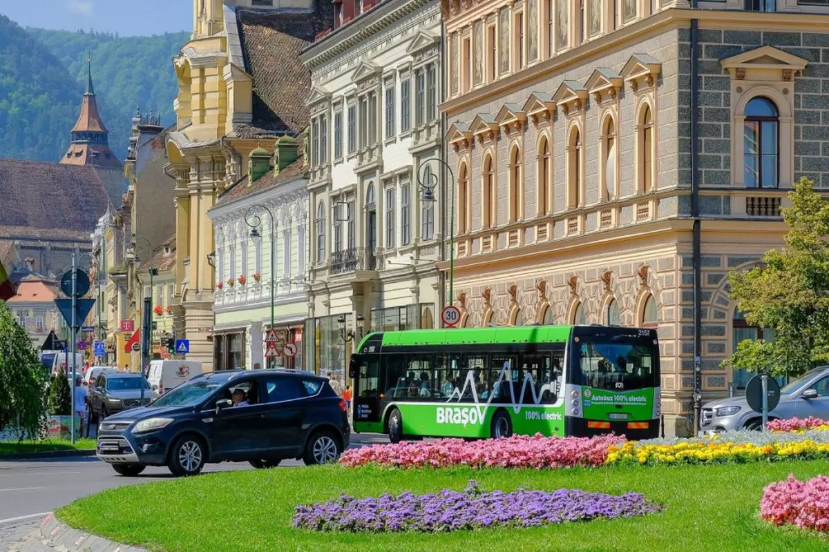 Imagine din centrul orașului Brașov