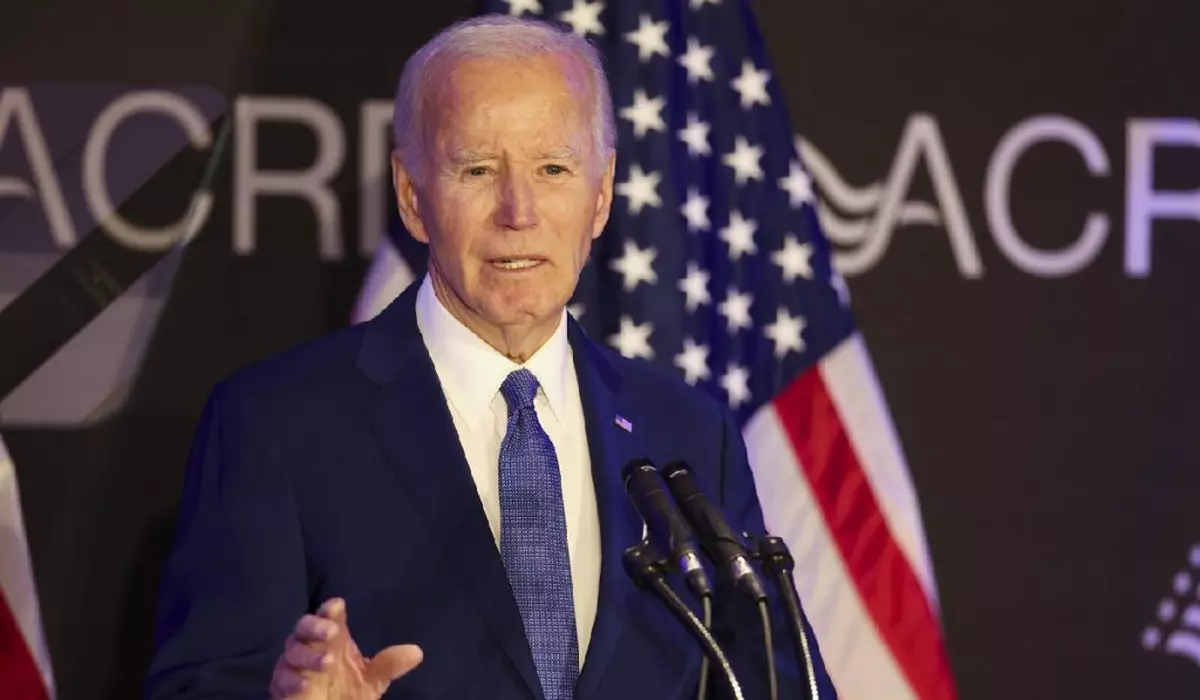Fostul președinte Joe Biden vorbește în timpul conferinței bipartizane Advocates, Counselors, and Representatives for the Disabled la Sofitel Chicago Magnificent Mile marți, 15 aprilie 2025. Acesta a fost primul său discurs important de la plecarea din funcție în ianuarie.