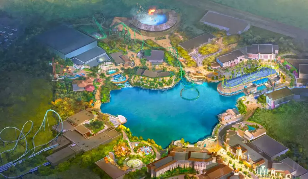 Machetă parc tematic Universal, care se va construi în apropierea Londei