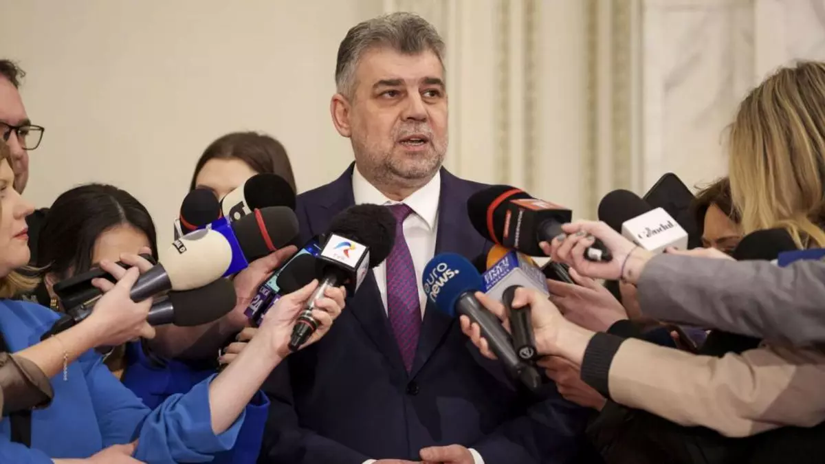 Premierul Marcel Ciolacu face declarații presei
