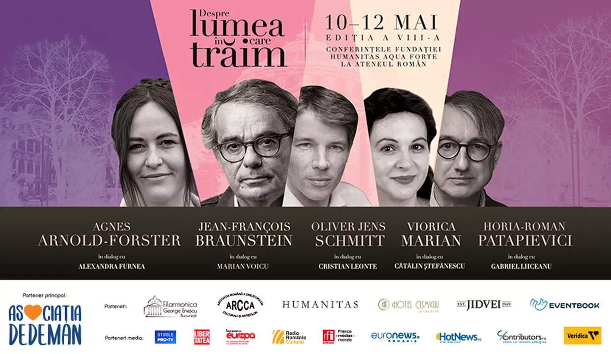 Conferințele „Despre lumea în care trăim, la Ateneul Român, 10–12 mai – un festival de conferințe și dialoguri culturale și științifice pe teme de actualitate, susținute de specialiști importanți și oameni de cultură de prestigiu