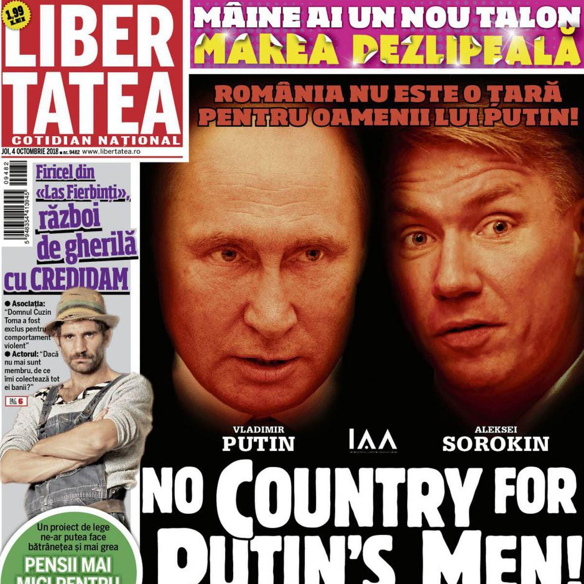 No Country For Putin N Men Copertă Specială Azi In Libertatea