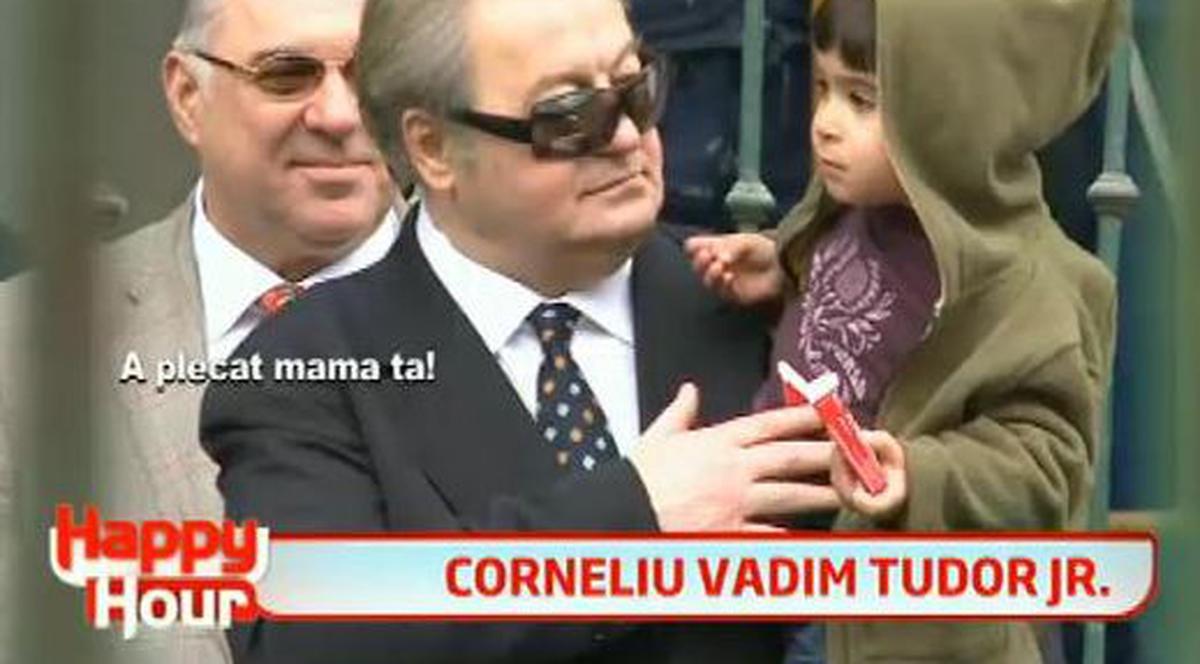 Corneliu Vadim Tudor are un copil din flori. Măruţă l-a găsit pe micuţ