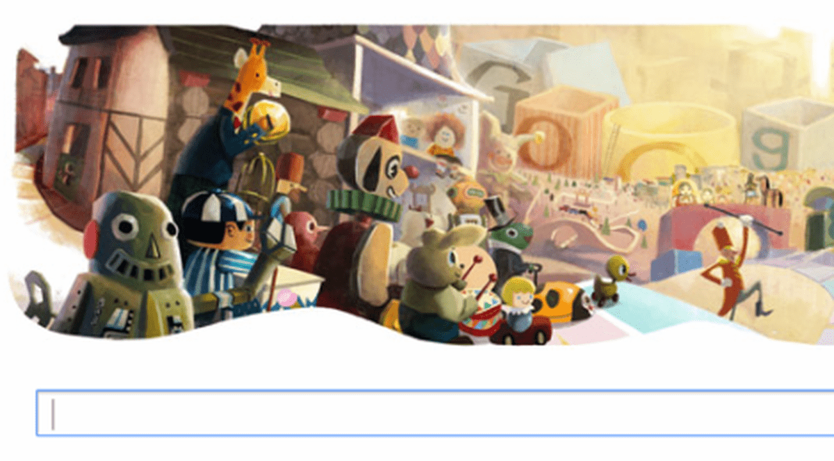 Google vă urează "SĂRBĂTORI FERICITE" printr-un logo special