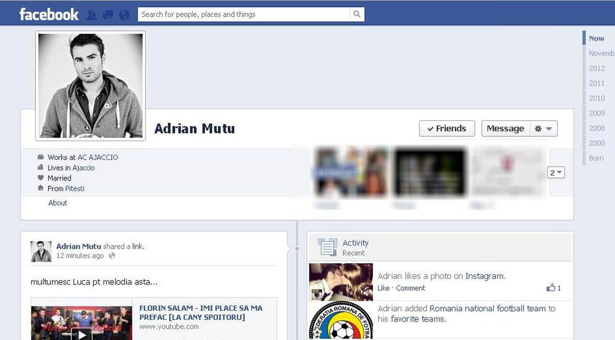 Cine mai e ca el? Mutu postează manele pe Facebook: "Le ascult cu plăcere" Vezi ce melodie a ales!