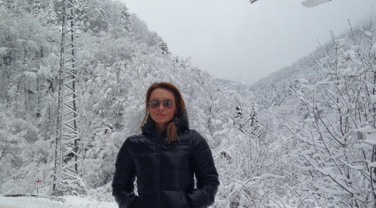 Magda Pălimariu în vacanţă la Bansko: schi şi baie la zero grade 