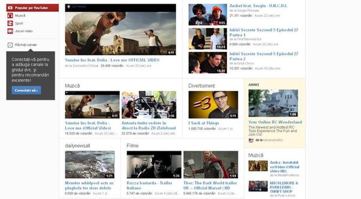 Astăzi a fost lansată platforma Youtube.ro