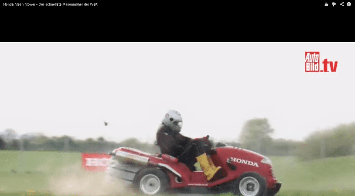 VIDEO / Honda Mean Power: cea mai rapidă motocositoare din lume!