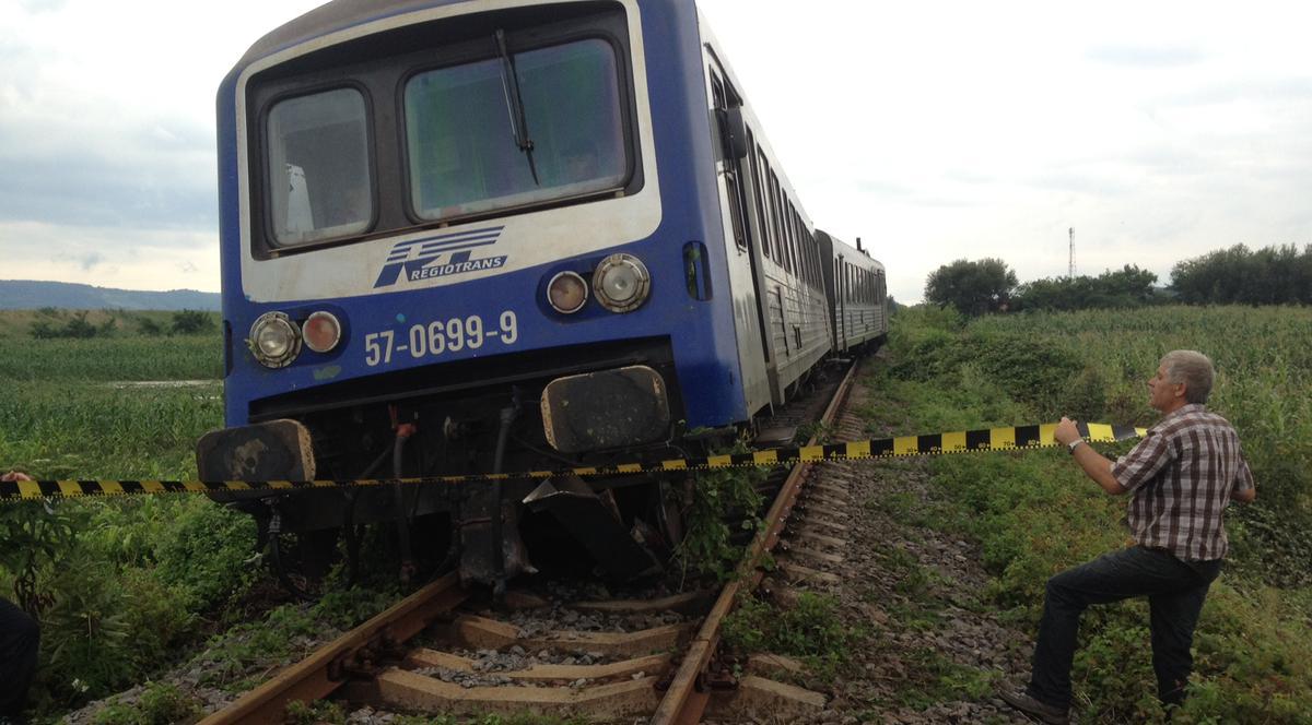 Tren cu azotat de amoniu deraiat în Harghita