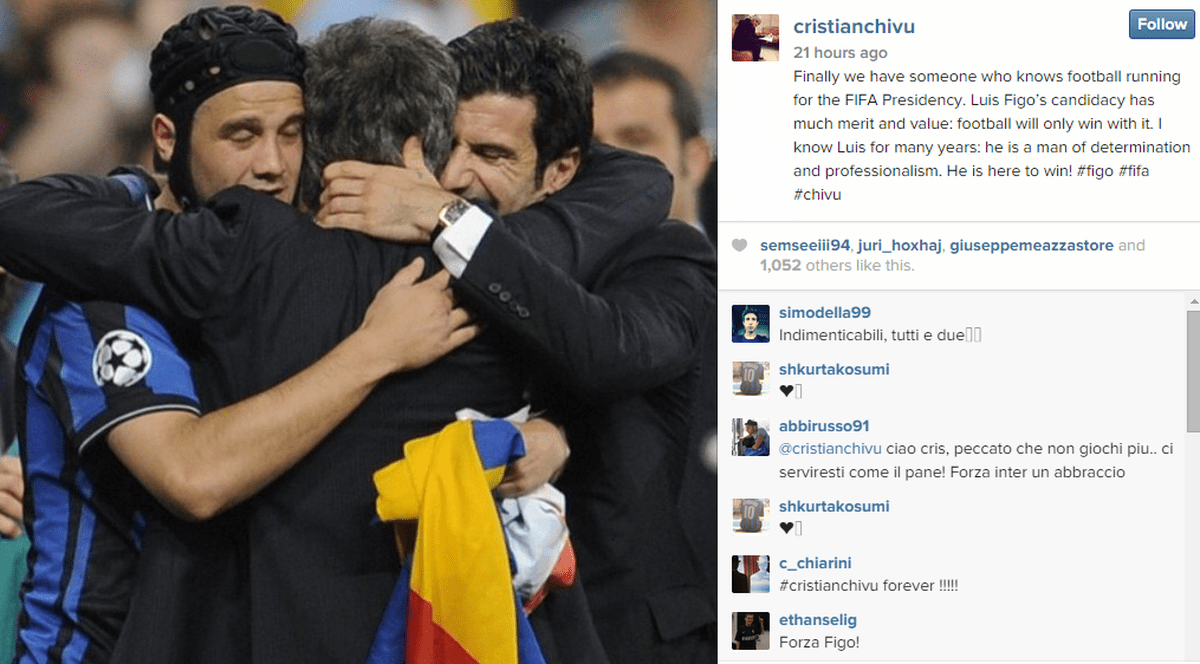 Chivu și-a ales favoritul la șefia FIFA: «Fotbalul va avea numai de câștigat»