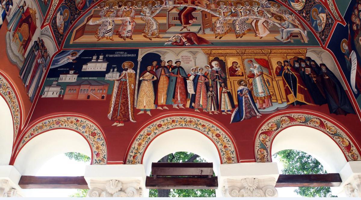 PICTURĂ ISTORICĂ. Martirizarea Voievodului Constantin Brâncoveanu, pe o biserică din Capitală