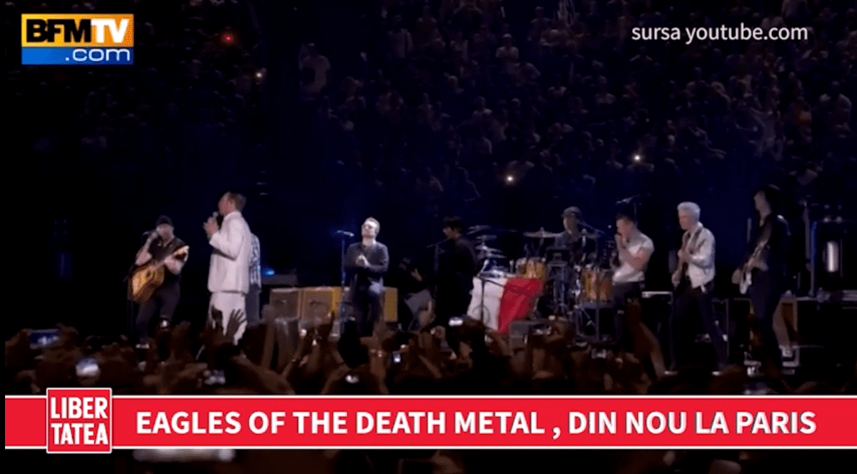 "Eagles of Death Metal", din nou la Paris. MOMENT EMOŢIONANT | VIDEO
