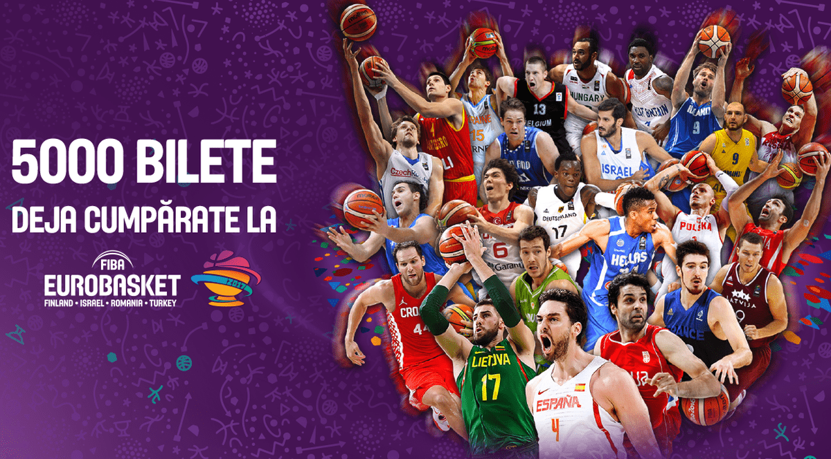 5.000 de bilete vândute la FIBA Eurobasket 2017 în România