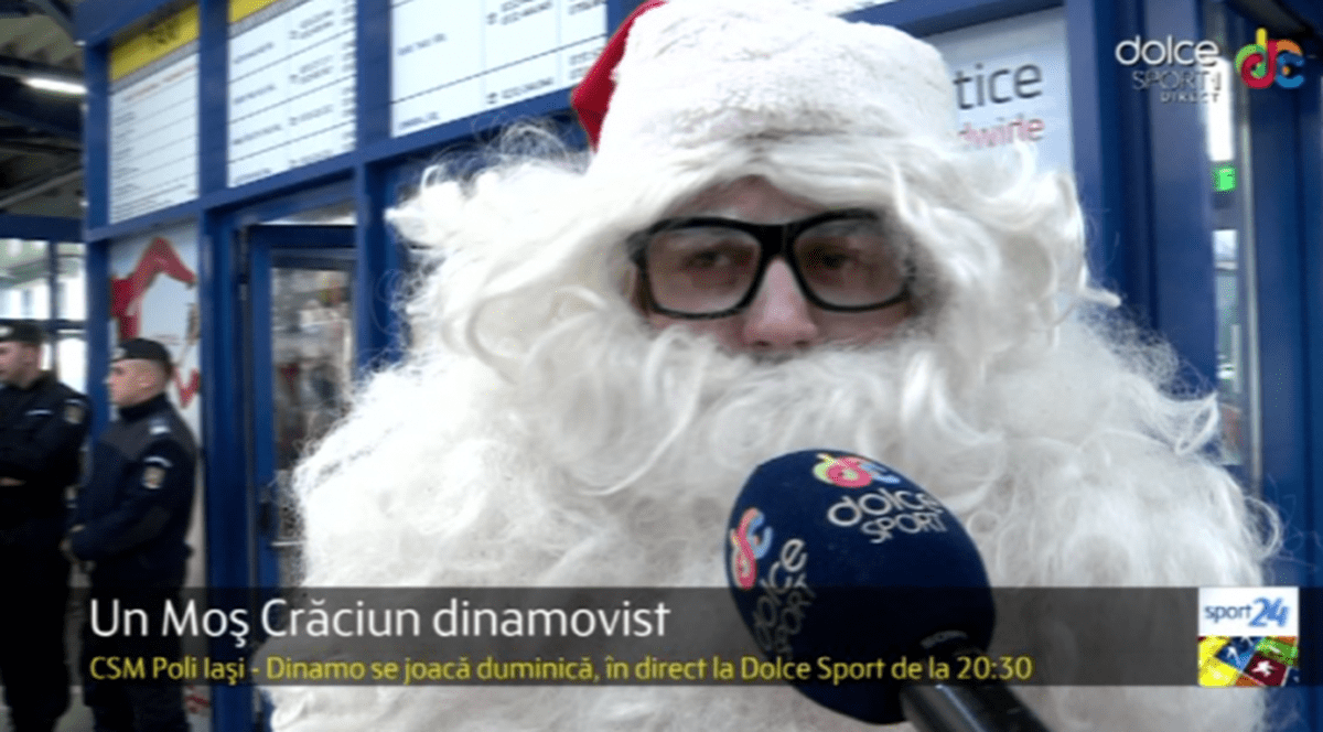 Moș Crăciun e dinamovist! ”Câinii” au aflat asta la sosirea în Iași
