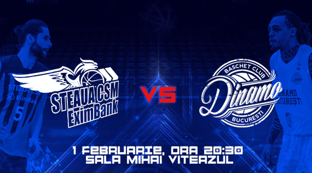 Derby Steaua - Dinamo în Liga Națională de baschet. Se joacă miercuri, de la ora 20.30