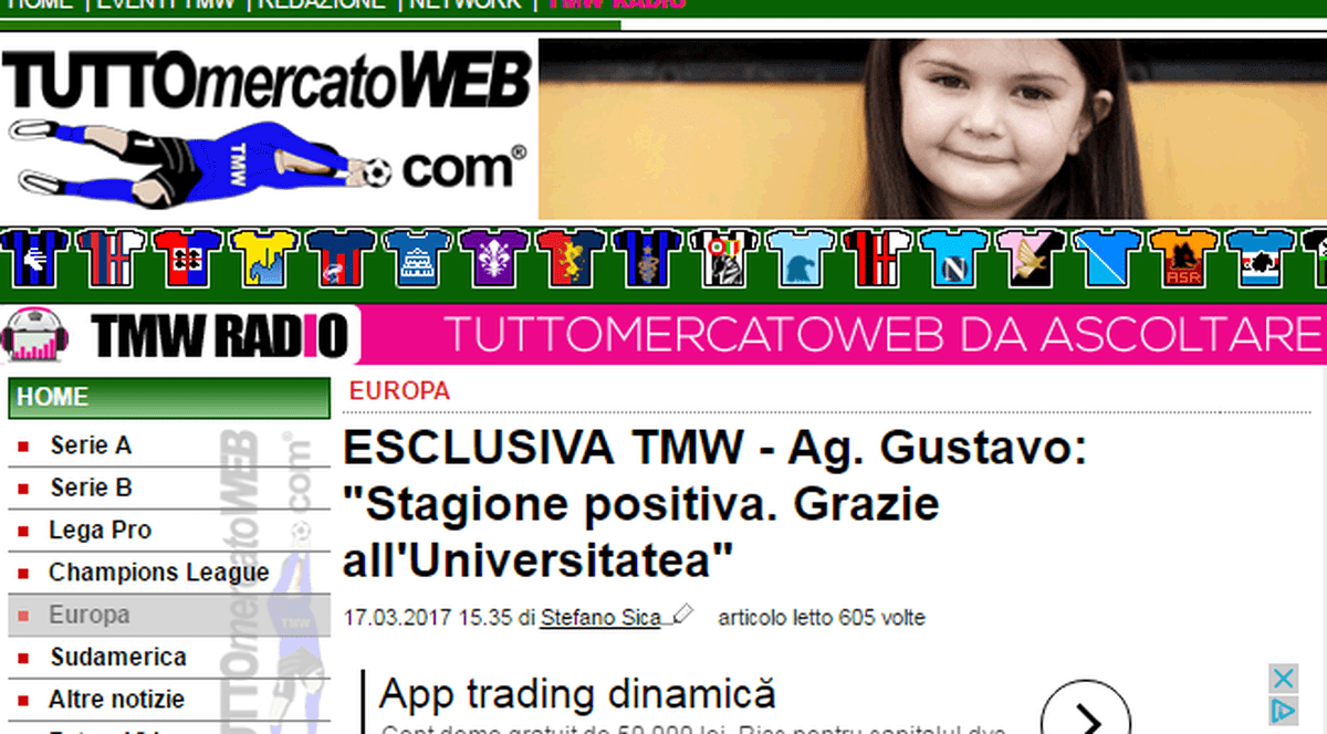 Gustavo s-a adaptat la Craiova. ”Nu a fost ușor să schimbe țara”, spune impresarul brazilianului