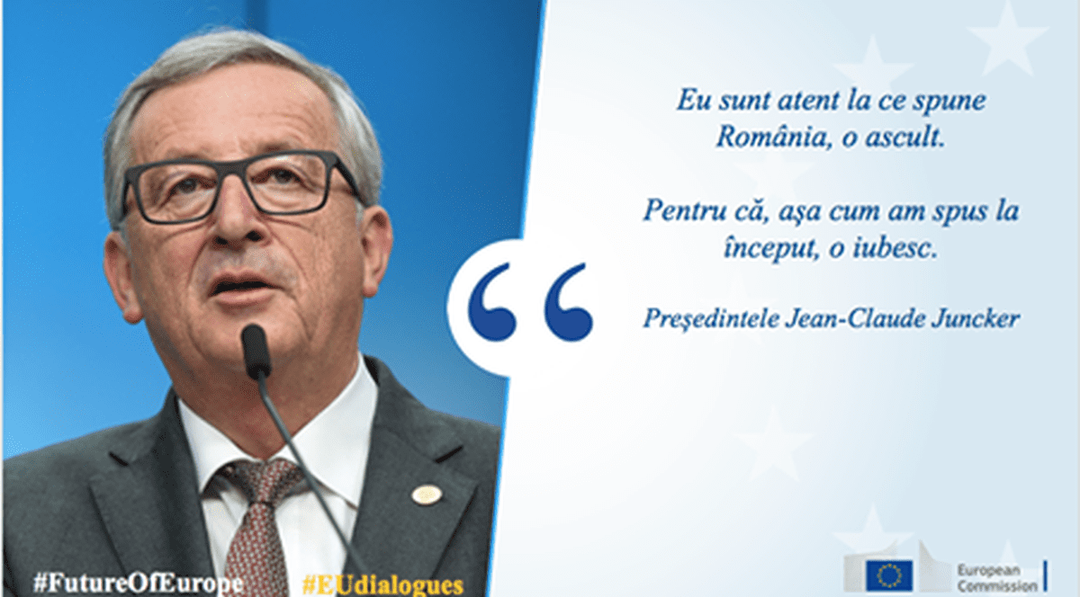 Jean Claude-Juncker, în dialog cu cetățenii
