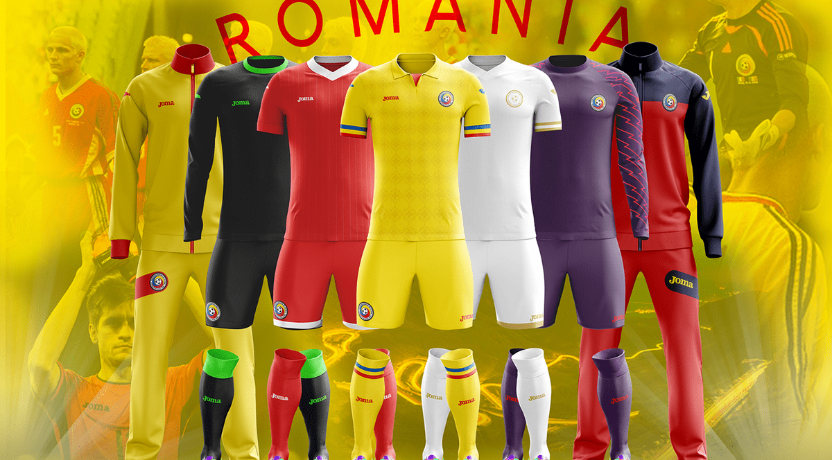 Un designer din Vaslui a propus Federației Române de Fotbal noi modele de echipament pentru echipa națională | GALERIE FOTO