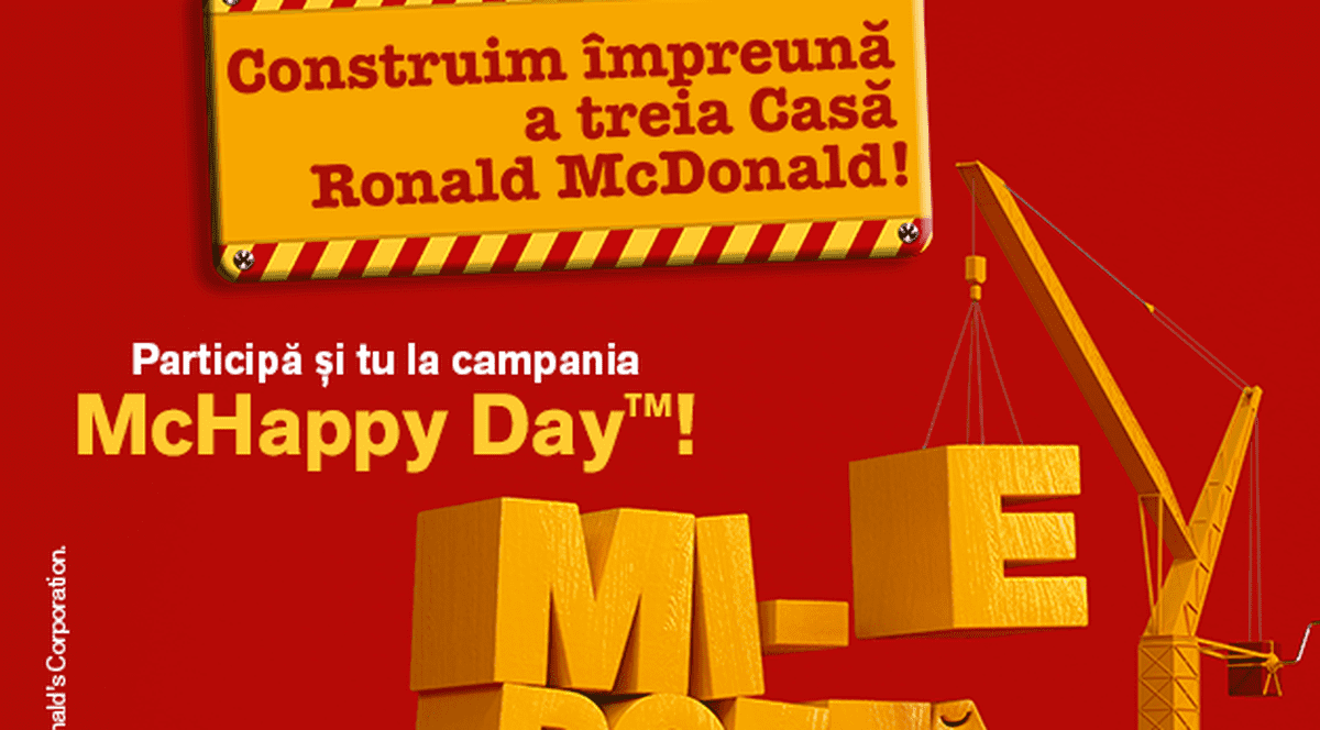 „Mi-e poftă să fac bine” între 20-26 noiembrie împreună cu Fundația pentru Copii Ronald McDonald