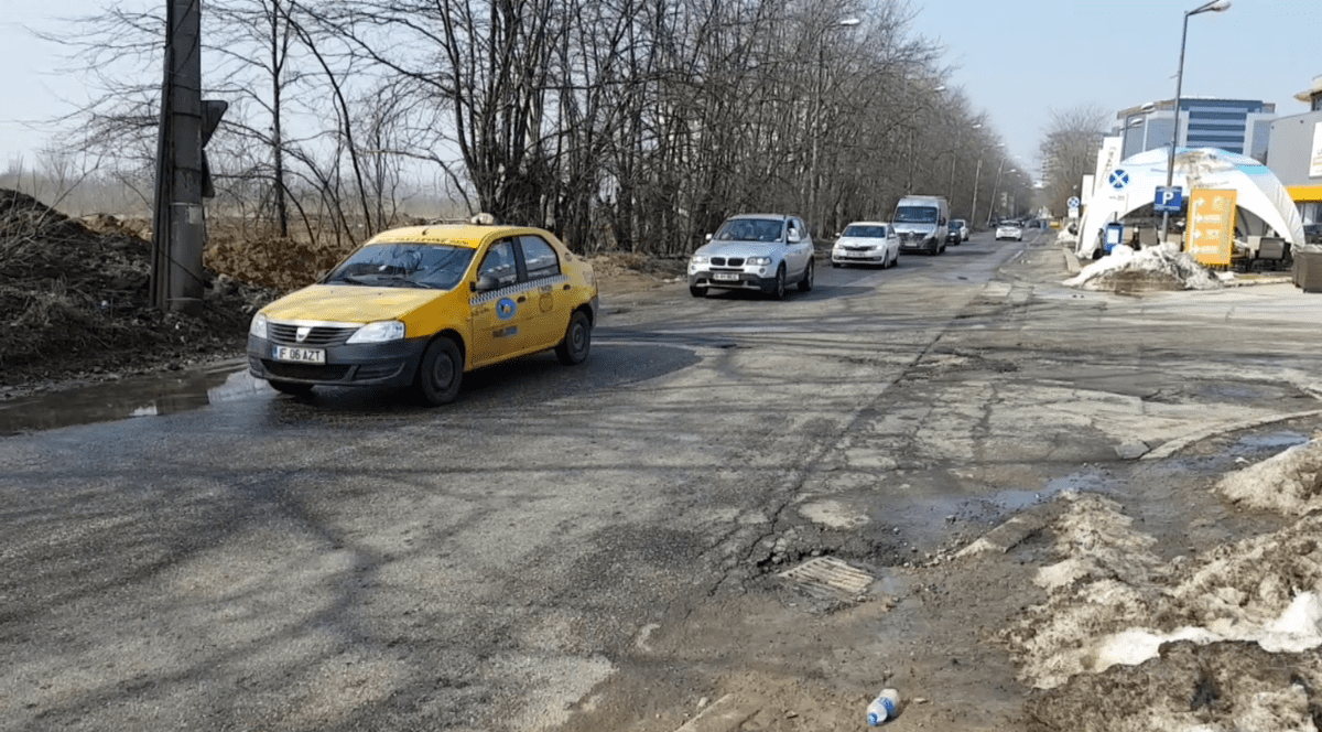 Pe strada Fabrica de Glucoză, care ar urma să preia traficul de pe A3, în continuare se circulă pe câte o singură bandă pe fiecare sens de mers