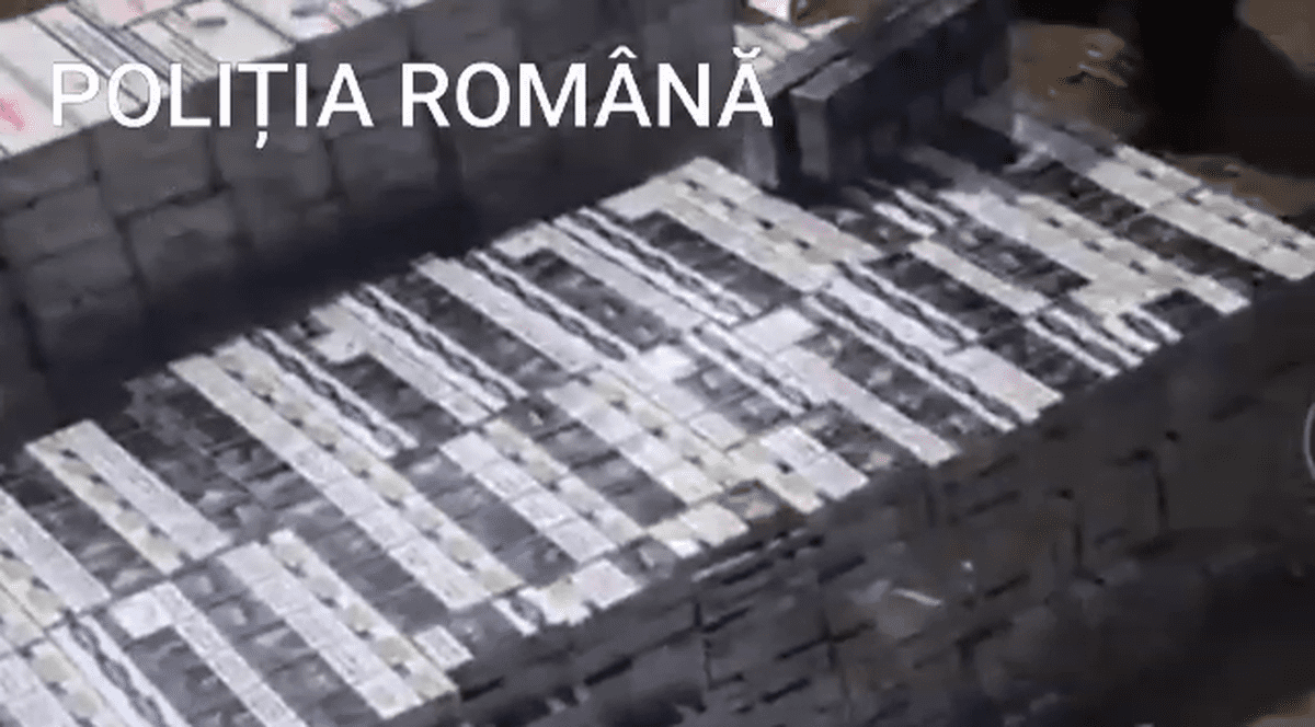 Sute de mii de țigarete și 1.300 kg de tutun de contrabandă au fost confiscate de polițiști. Țigări de contrabandă