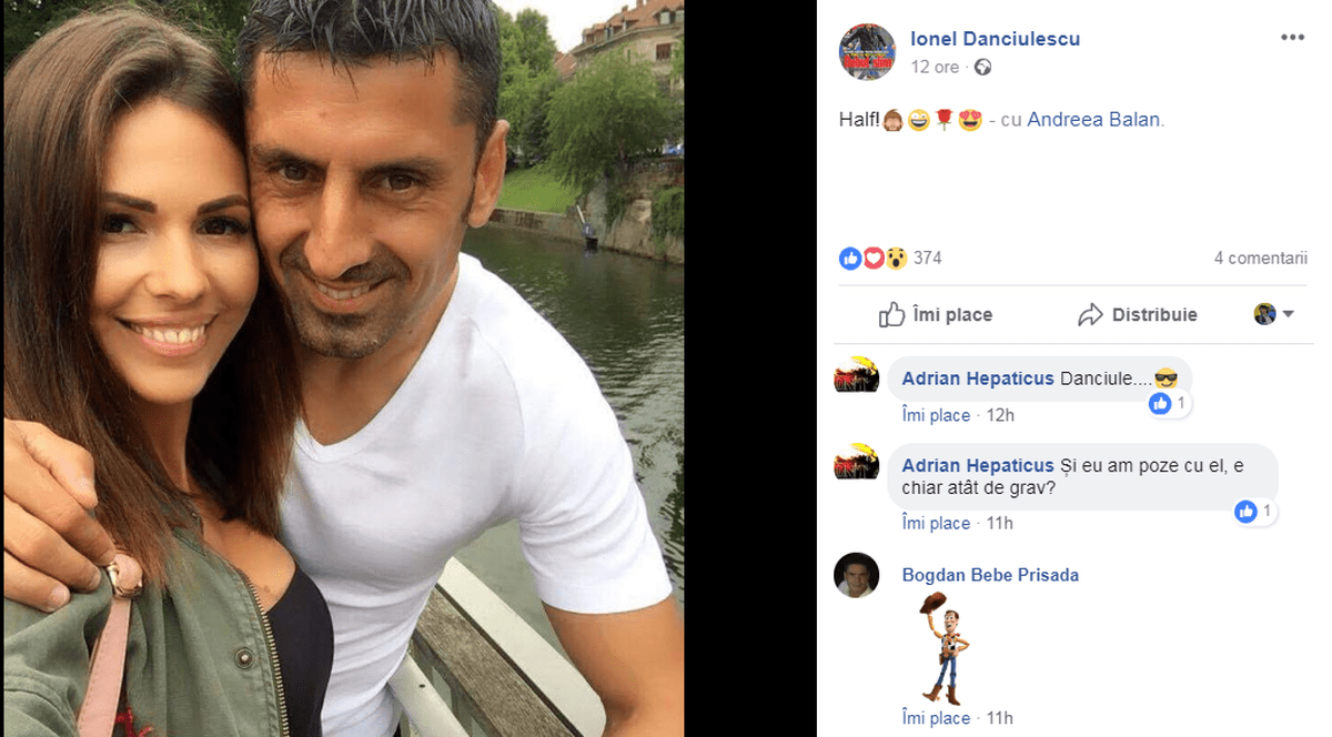 Ionel Dănciulescu a oficializat relația cu Andreea Bododel, fosta soție a lui Tibi Bălan