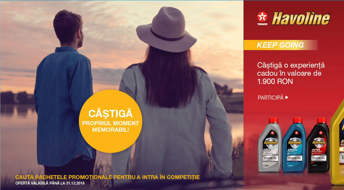 (P) Havoline și Premium Lubricants organizatorii unei campanii promoționale cu premii speciale