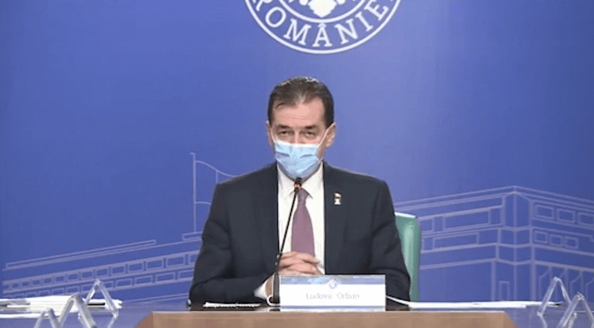 Premierul Ludovic Orban, în ședința de Guvern