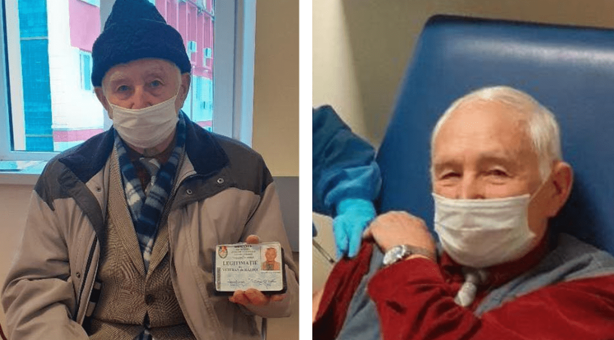 Un veteran de război, dat ca exemplu timpul campaniei de vaccinare. Bărbatul de 91 de ani a făcut ultimul vaccin important când avea 6 ani