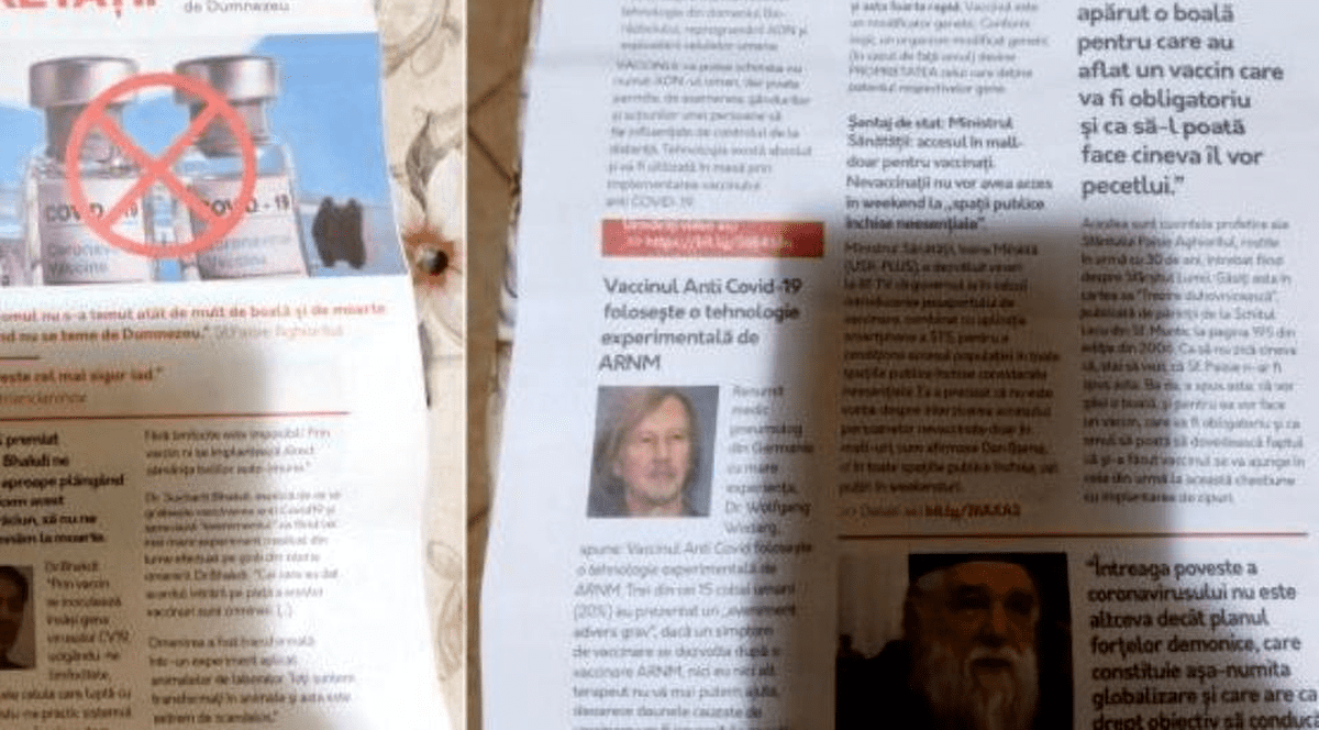 Anchetă în Alba, după ce o broșură cu știri antivaccin a fost distribuită în mai multe sate