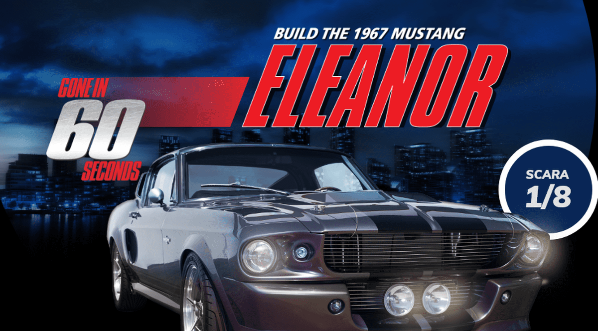 Construiește-ți acum Mustang Eleanor 1:8!