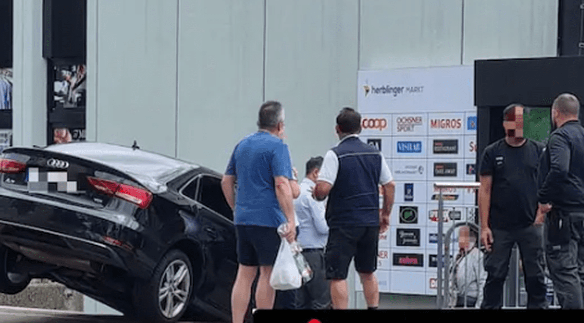 Poza zilei vine din Elveția. Un șofer a confundat scările cu o parcare subterană